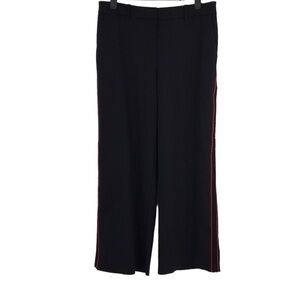 Olivia Palermo Chelsea 28 Blue Wide Leg Trousers‎ Womens 4 Pants Tuxedo Stripe